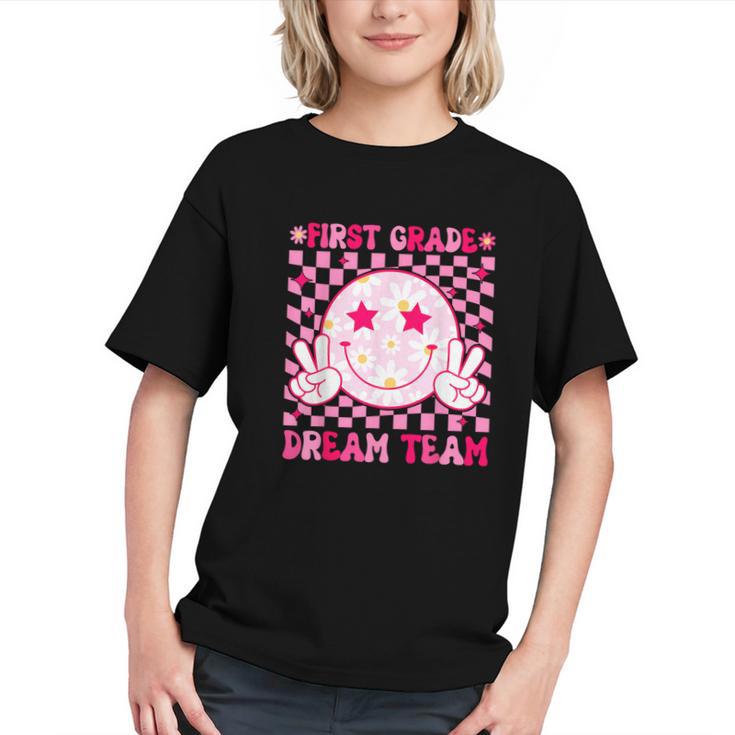 Groovy First Grade Dream Team Back to School Youth T-Shirt