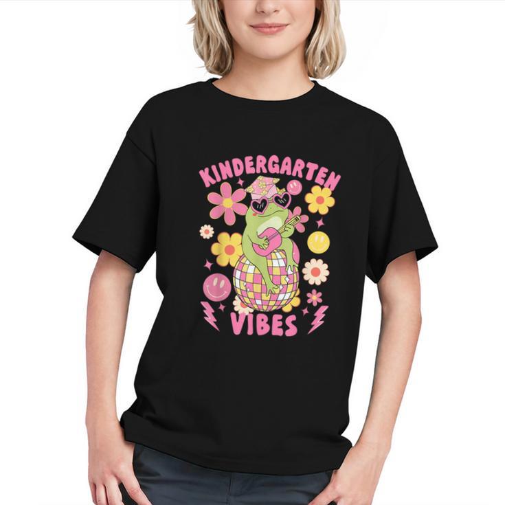 Groovy Frog Vibes: Hop Back to School Youth T-Shirt