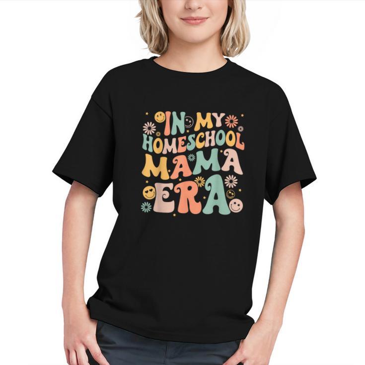 Groovy Homeschool Mama Era Back to School Youth T-shirt