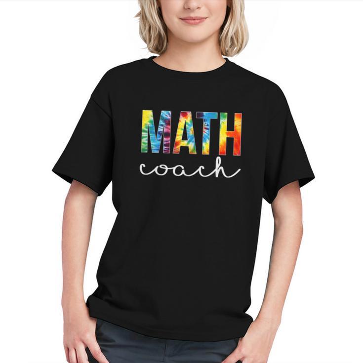 Groovy Math Coach Tie Dye Back to School Youth T-Shirt