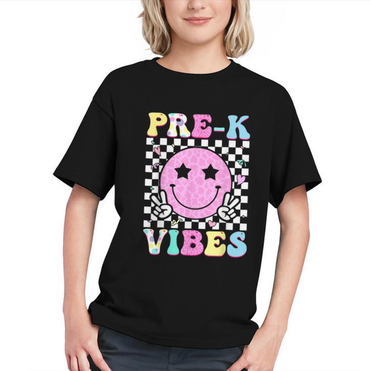 Groovy Pre-K Vibes Back to School Girls Youth T-Shirt