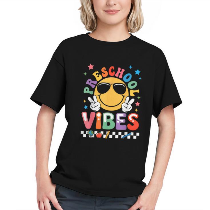 Groovy Preschool Vibes Back to School Youth T-Shirt