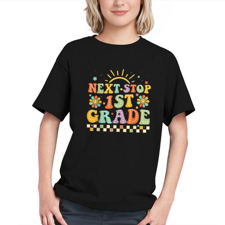 Groovy Retro Vibes: Next Stop 1st Grade Back to School Youth T-shirt Groovy Retro Vibes: Next Stop 1st Grade Back to School Youth T-shirt