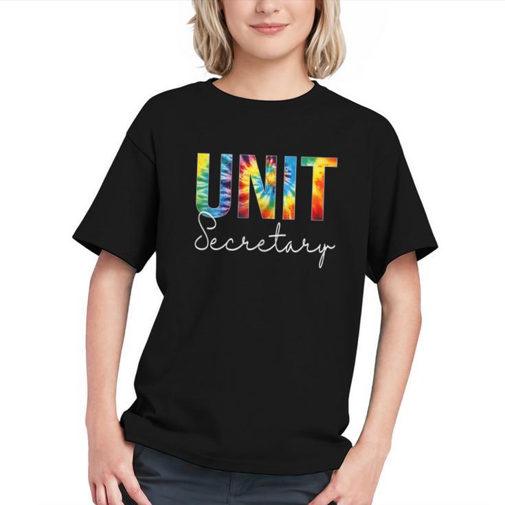 Groovy Tie Dye Unit Secretary Back to School Youth T-shirt