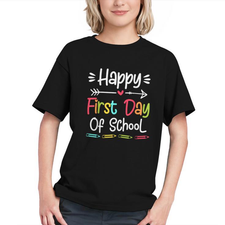 Happy First Day Of School Back To School Kids Students Graphic Youth Happy First Day Of School Back To School Kids Students Graphic Youth