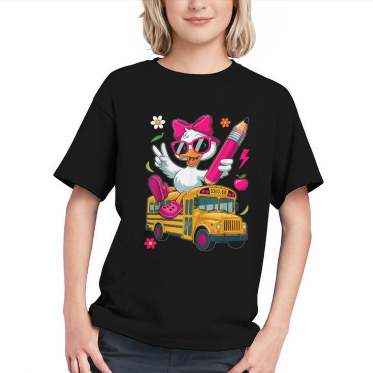 Honk Into the First Day! Cute Goose Back to School Youth T-shirt