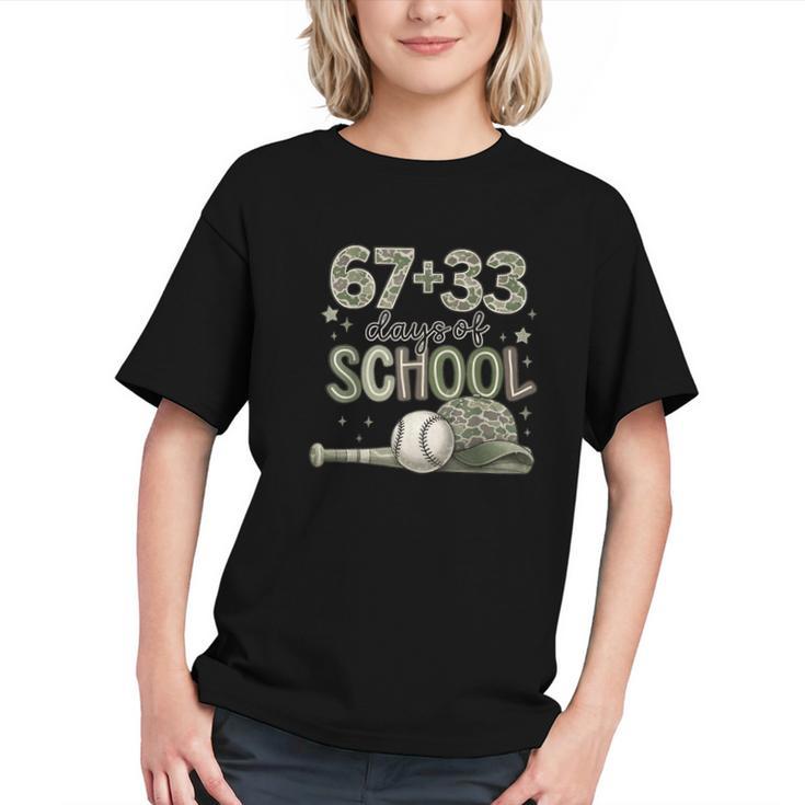 HUGvyn 6733 Days Of School Baseball 100 Days Camo Cap Boys Graphic Youth