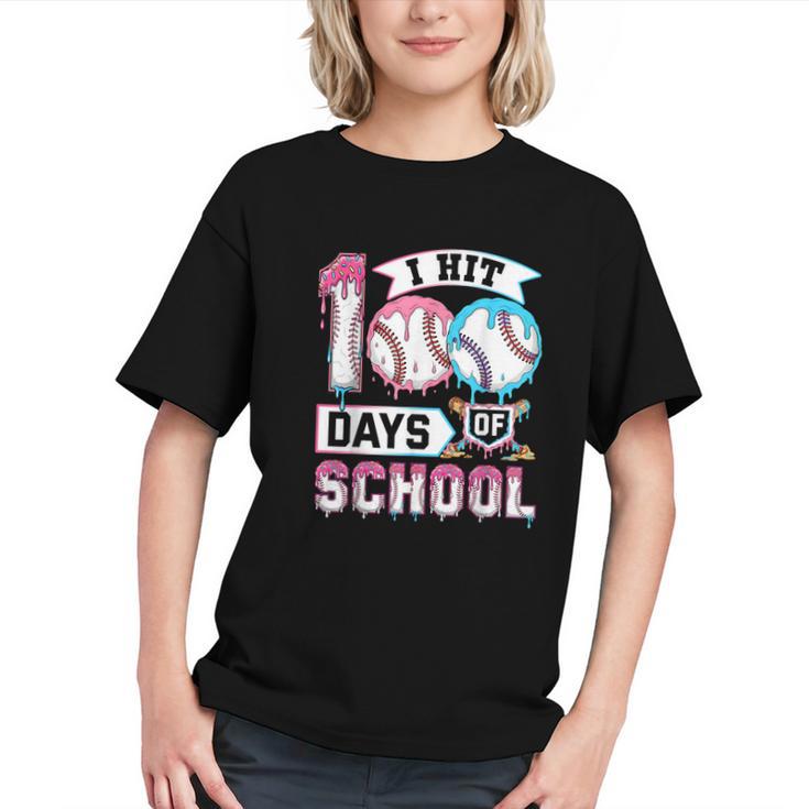 Kids 100 Days Of School Boys 100th Day Baseball Drip Toddler Graphic Youth