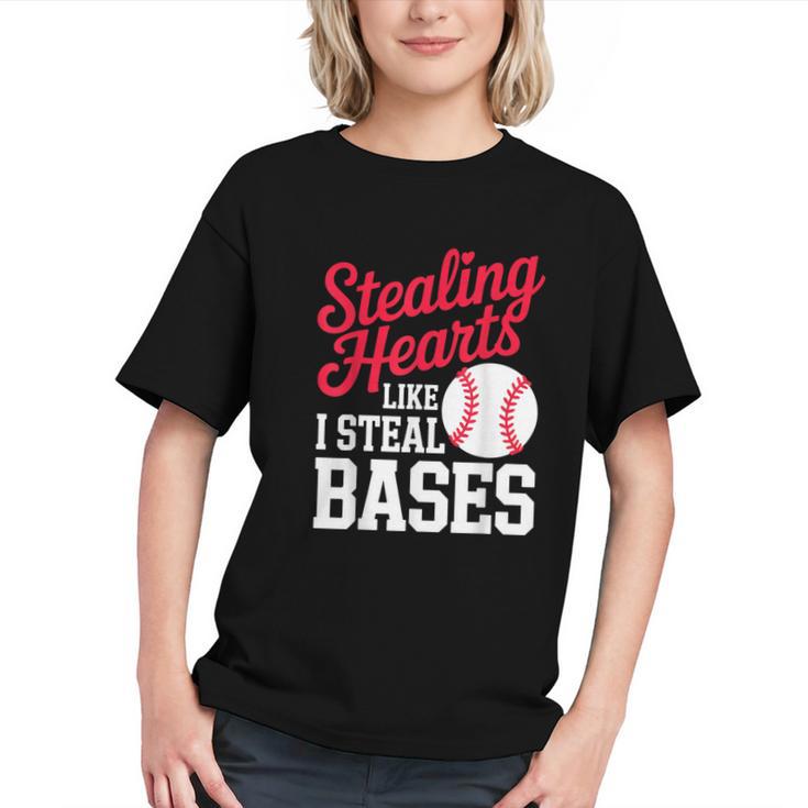 Kids Stealing Hearts Cute Baseball Boys Graphic Youth