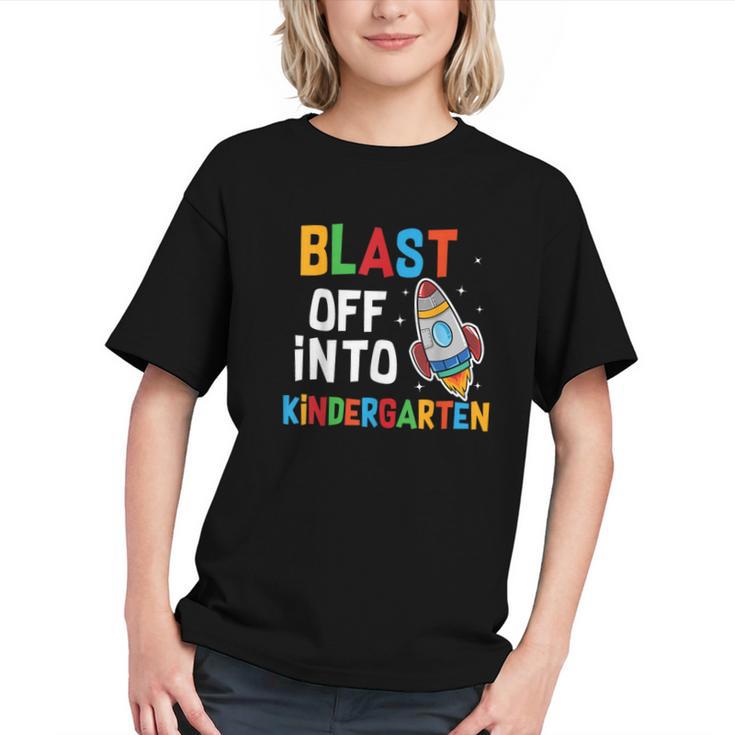 Launch into Kindergarten! Rocket Back to School Youth T-shirt