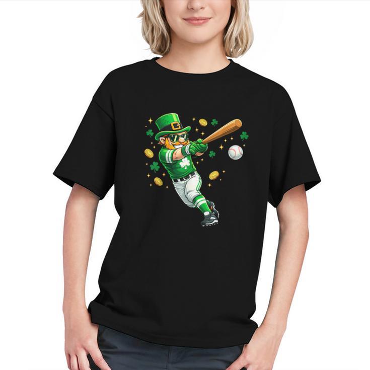 Leprechaun Play Baseball St Patrick's Day Men Kid Boys Graphic Youth