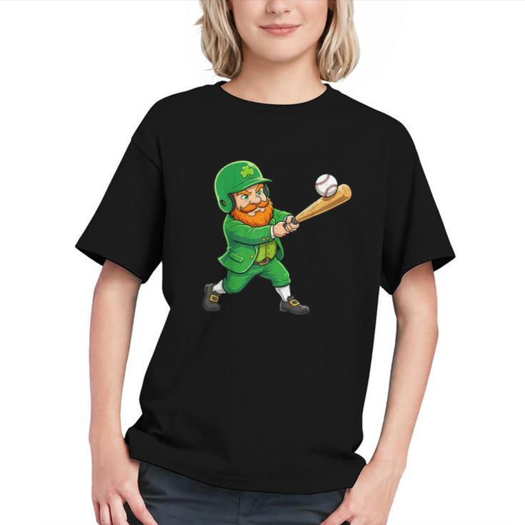 Leprechaun Playing Baseball St Patricks Day Men Boys Kids Graphic Youth
