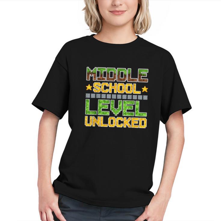 Level Unlocked: Conquer Middle School Back to School Youth T-shirt