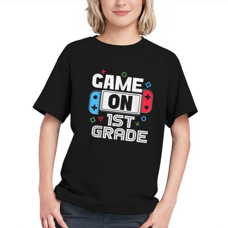 Level Up to 1st Grade! Gamer Back to School Youth T-shirt