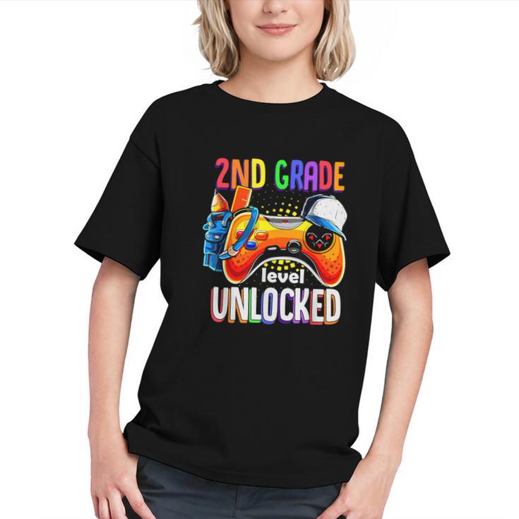 Level Up to 2nd Grade! Back to School Gamer Youth T-Shirt