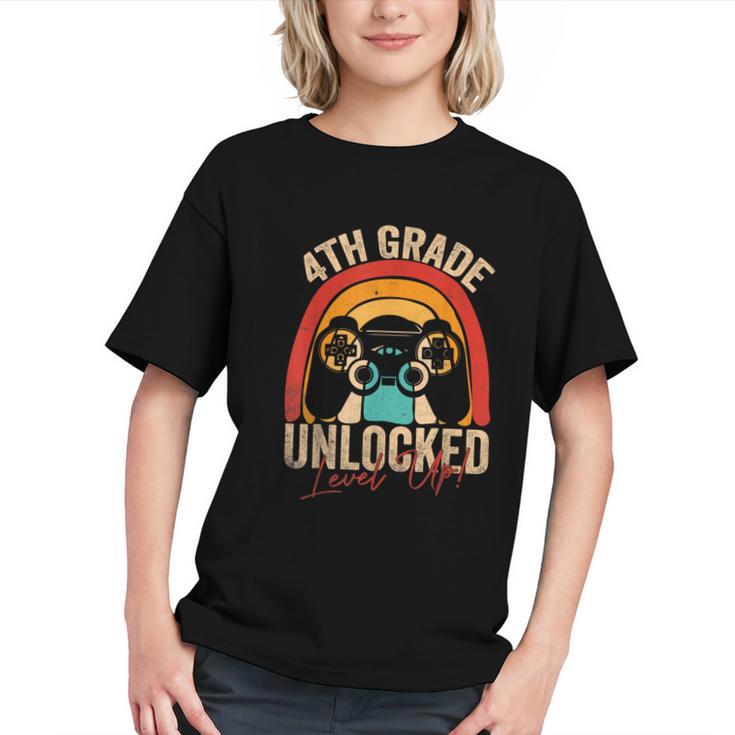 Level Up to 4th Grade! Back to School Gamer Youth T-Shirt