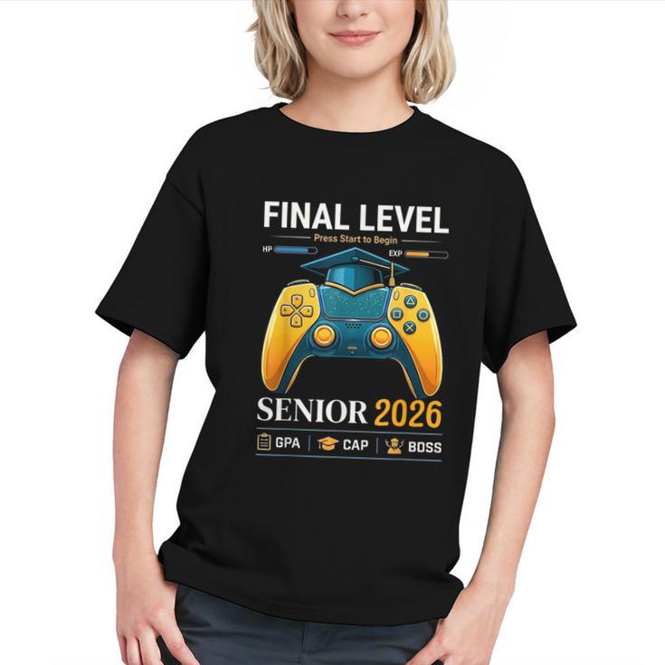 Level Up Your Senior Year! Gamer Class of 2026 Youth T-shirt