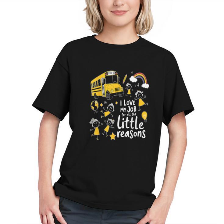 Loving My Little Reasons! Back to School Bus Driver Youth T-shirt