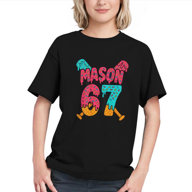 Mason 67 Ice Cream Drip Baseball Meme Graphic Youth