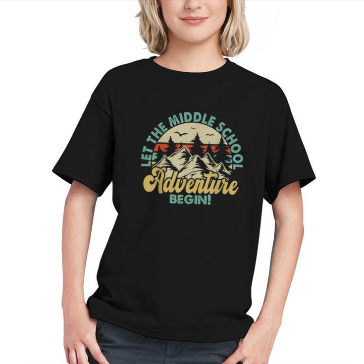 Middle School Adventure Awaits! Back to School Youth T-shirt