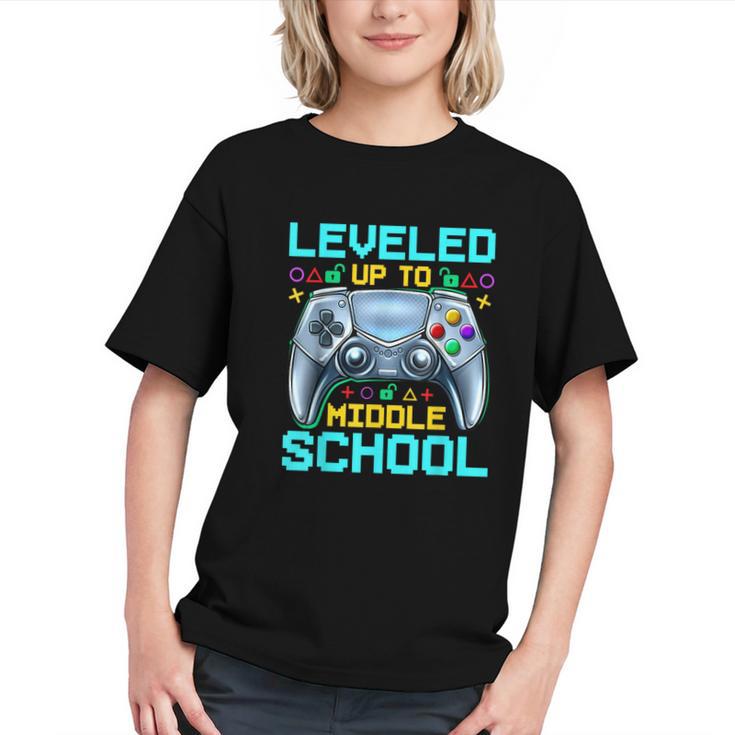 Middle School Level Unlocked! Video Gamer Back to School Youth T-shirt