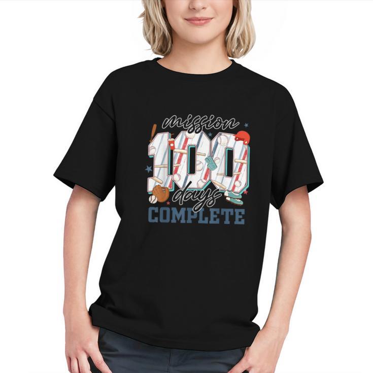 Mission 100 Days Complete Baseball 100th Day Of School Boys Graphic Youth