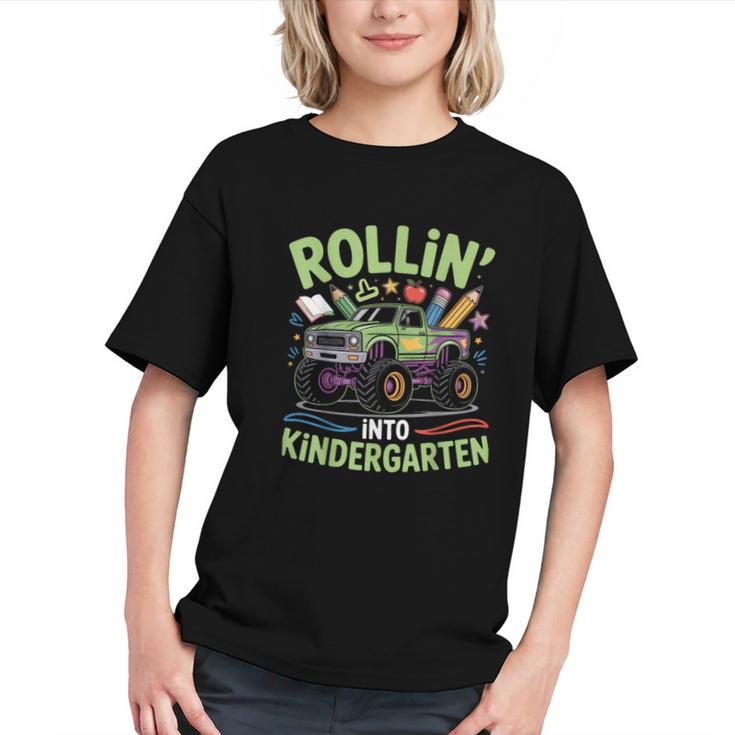 Monster Truck Kindergarten Back to School Youth T-Shirt
