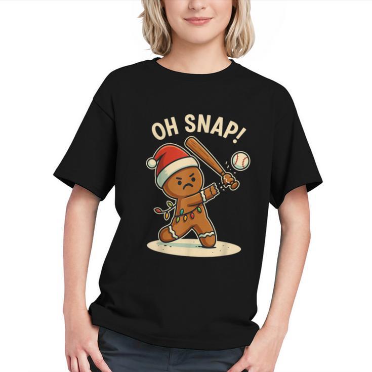 Oh Snap Gingerbreadman Baseball Christmas Men Boys Toddlers Graphic Youth