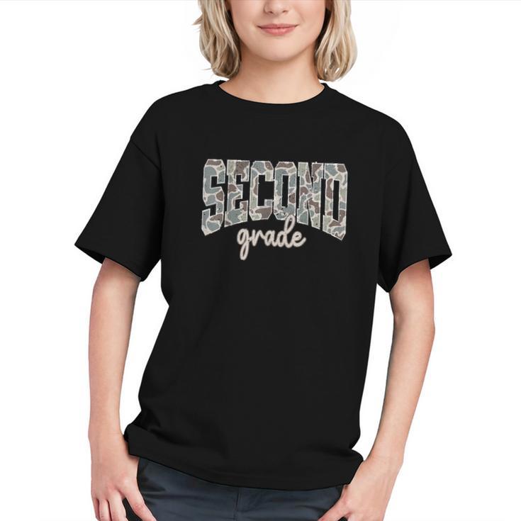 Old School Camo 2nd Grade Back to School Youth T-shirt
