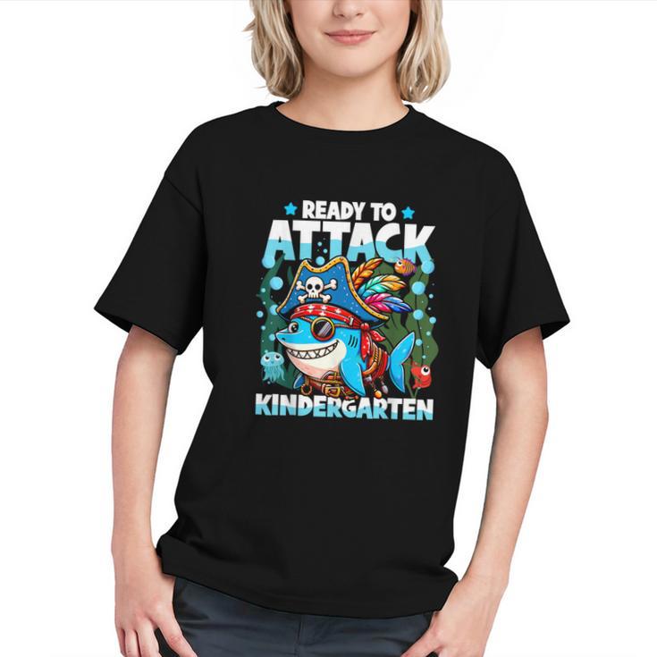 Pirate Shark Ready to Attack Kindergarten Back to School Youth T-Shirt