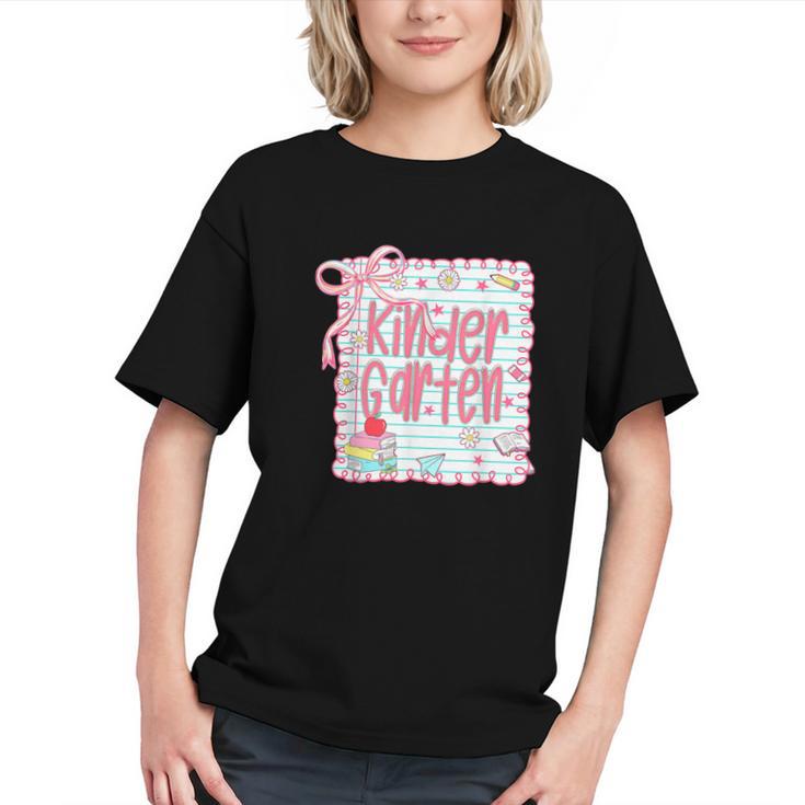 Preppy Pink Bows for Kindergarten! Back to School Youth T-shirt