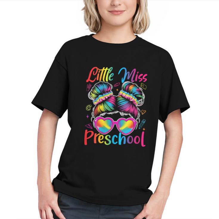 Preschool Vibes Messy Bun Back to School Youth T-Shirt