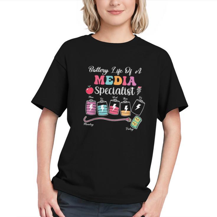 Recharging Media Specialist Back to School Youth T-Shirt