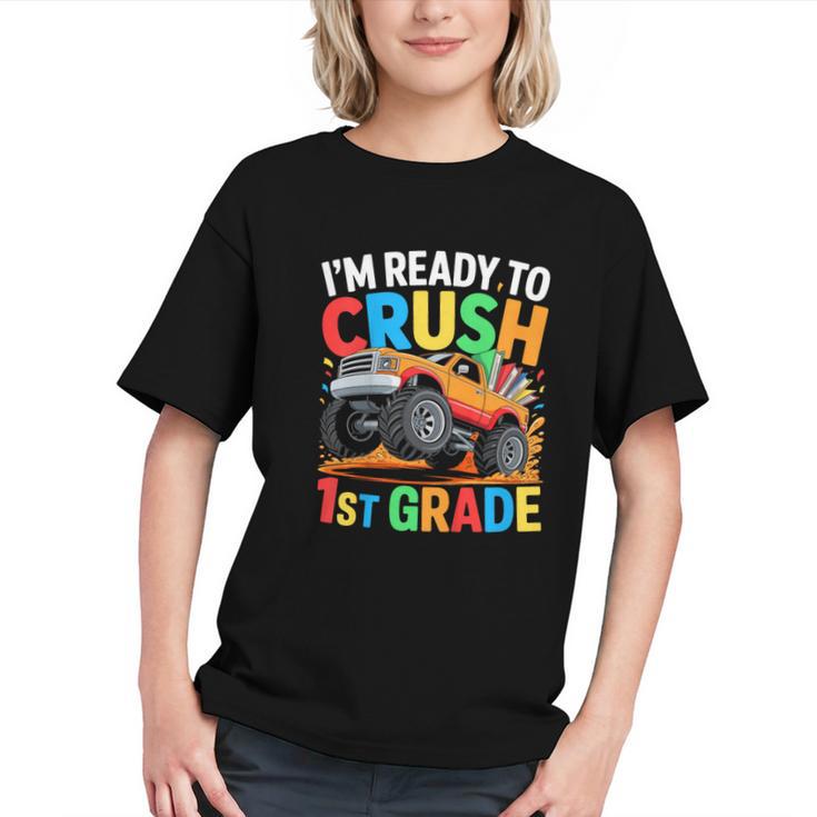Roar into 1st Grade! Dinosaur Back to School Youth T-Shirt