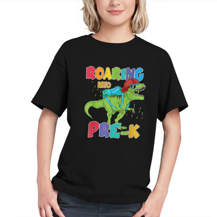 Roar Into Pre-K! Dinosaur Back to School Youth T-shirt