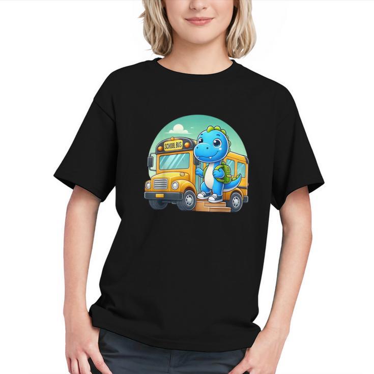 Roaring Dino Bus Ride! Back to School Youth T-shirt