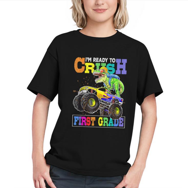 Roaring into 1st Grade! Dinosaur Back to School Youth T-shirt
