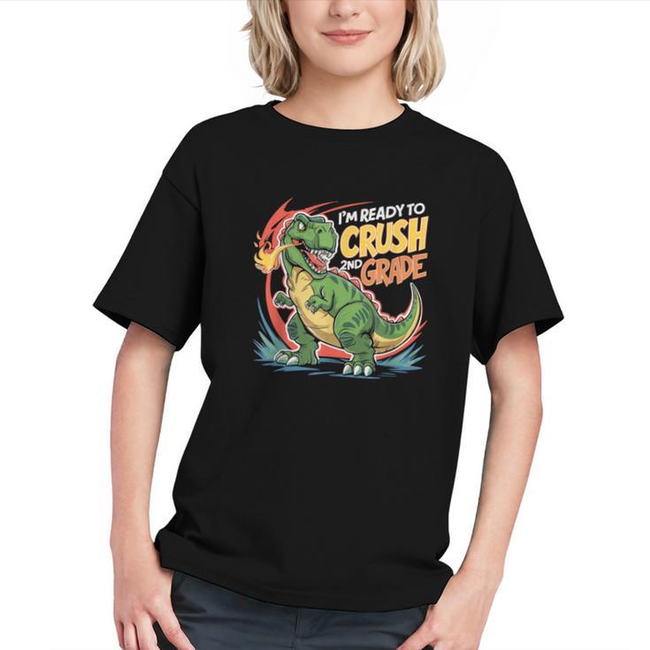 Roaring into 2nd Grade! Dinosaur Back to School Youth T-shirt
