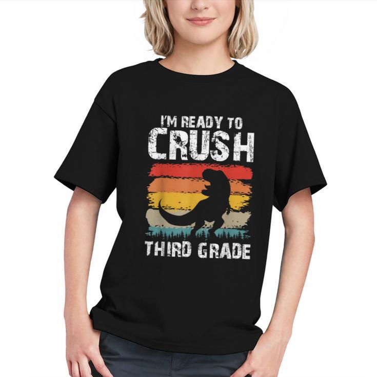 Roaring Into 3rd Grade! Dinosaur Back to School Youth T-shirt