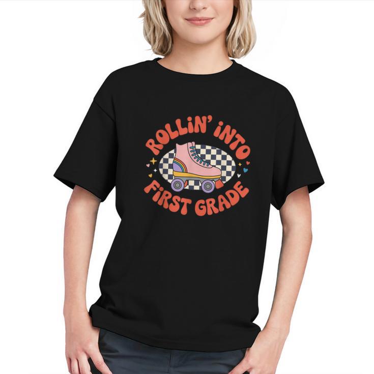 Roll into 1st Grade! Girls Back to School Youth T-shirt