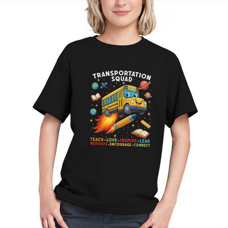 Roll with the Transportation Squad Back to School Youth T-shirt