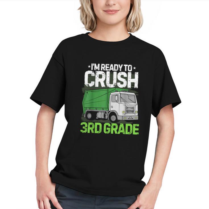 Rolling into 3rd Grade Garbage Truck Back to School Youth T-shirt