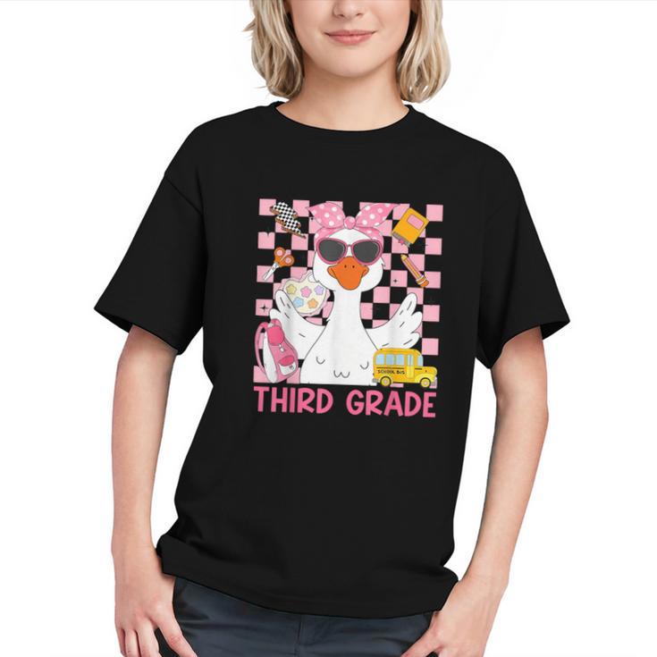 Silly Goose 3rd Grade Vibe! Coquette Back to School Youth T-shirt