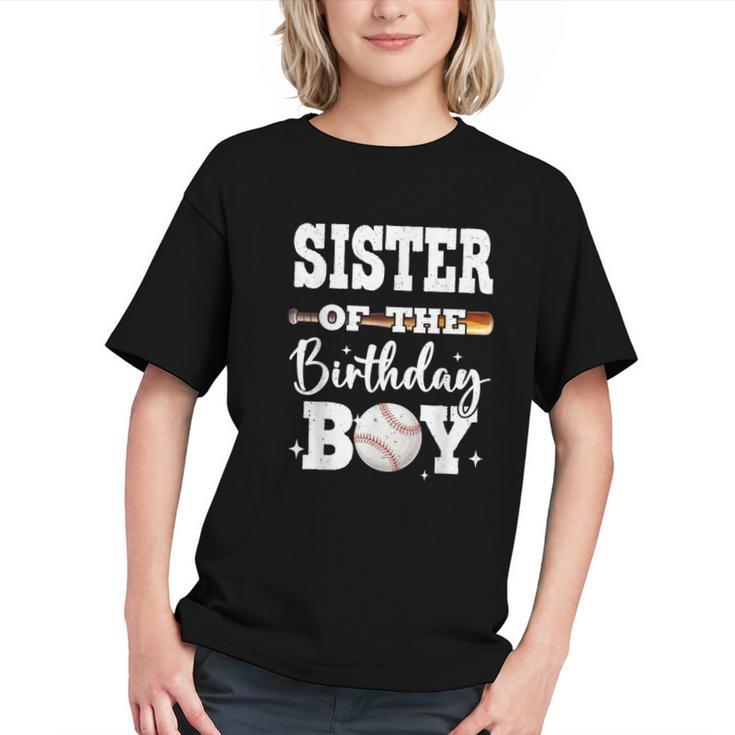 Sister Of The Birthday Boy Baseball Bday Family Graphic Youth