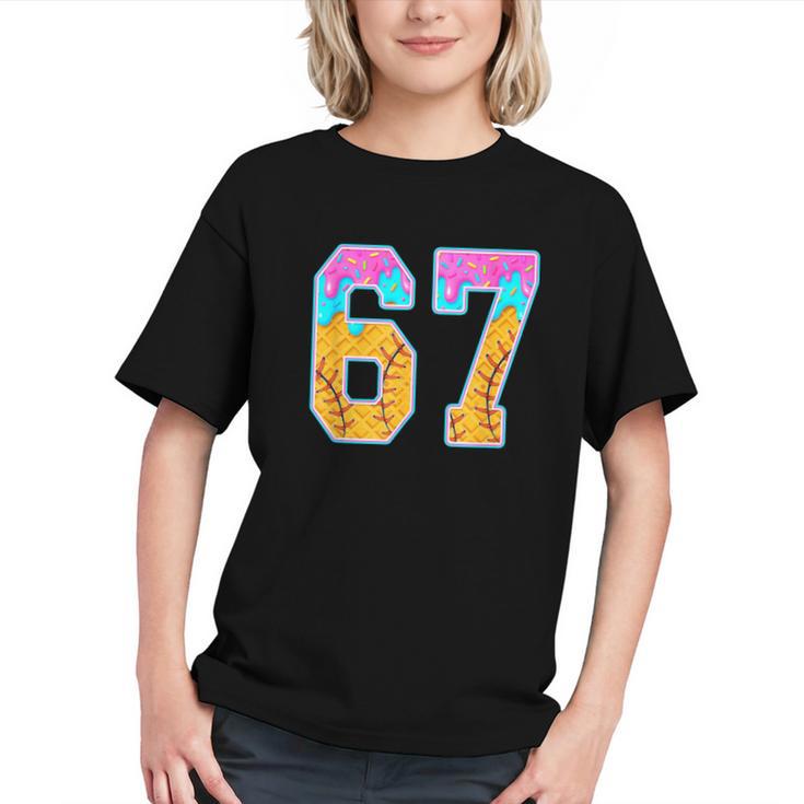 Six Seven Baseball Drip Graphic Youth