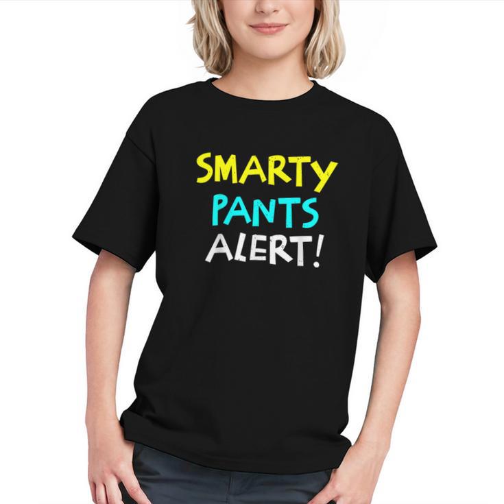 Smarty Pants Alert! Clever Nerd Back to School Youth T-Shirt