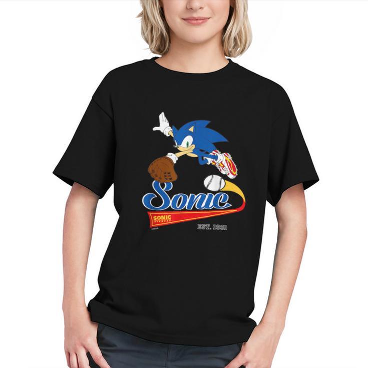 Sonic The Hedgehog Sonic Baseball Est 1991 Graphic Youth