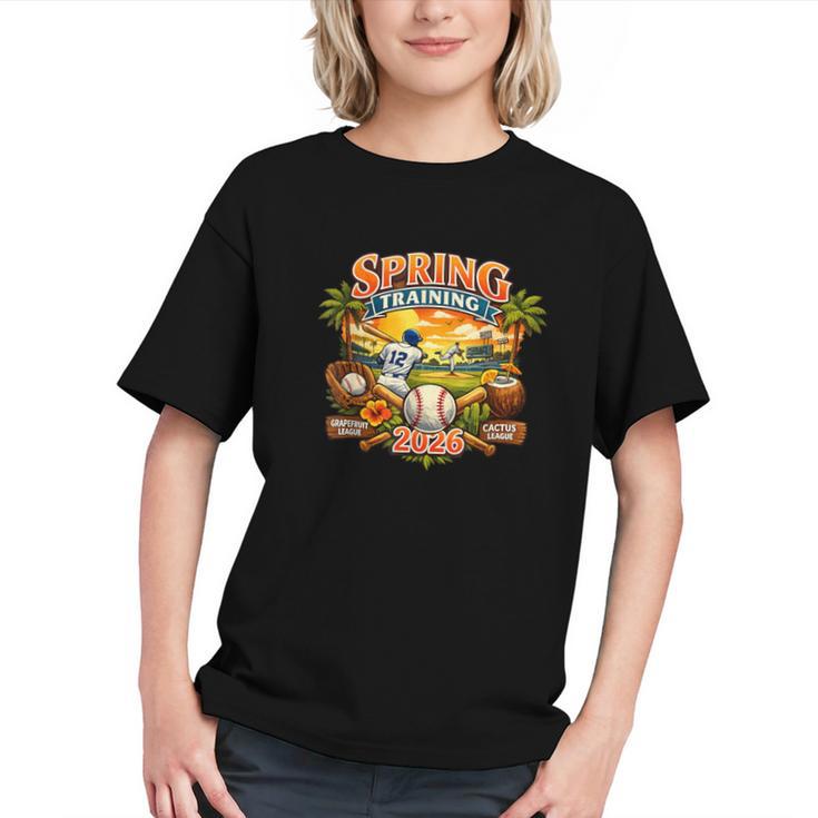 Spring Training 2026 Baseball Vintage Sunset Graphic Youth