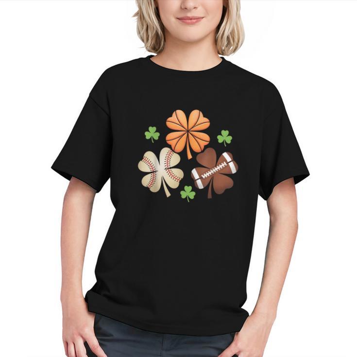 St Patricks Day Shamrock Basketball Baseball Irish Boys Men Graphic Youth