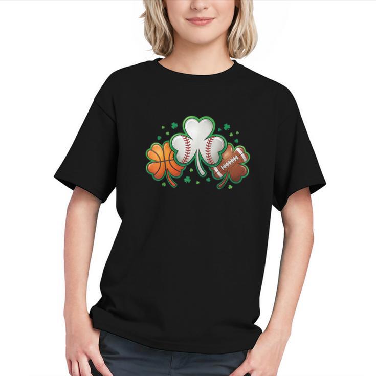 St Patricks Day Shamrock Sports Baseball Basketball Football Graphic Youth